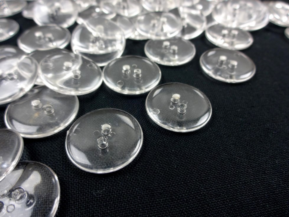 K119 Plastic Button 20 mm Basic transparant