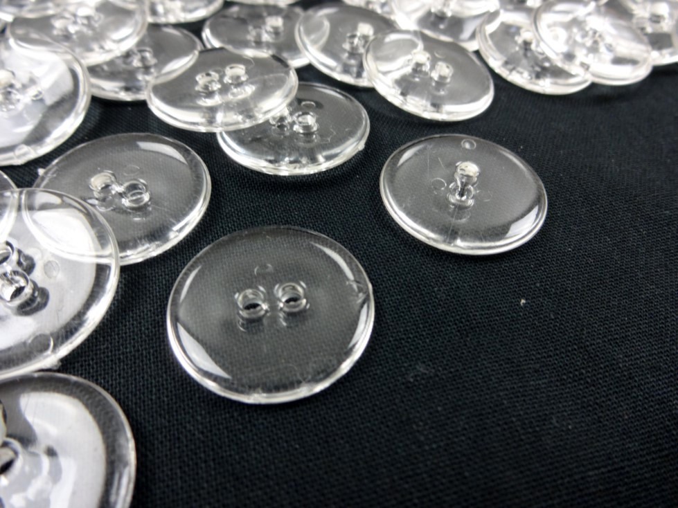 K119 Plastic Button 23 mm Basic transparant