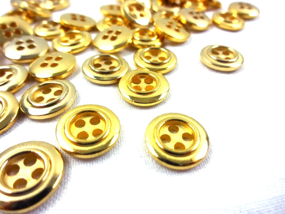 K140 Plastic Button 12 mm gold