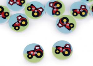 K349 Plastic Button Tractor 15 mm