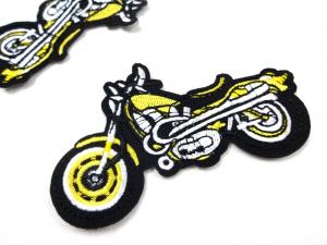 M356 Iron-On Patch Motorcycle yellow