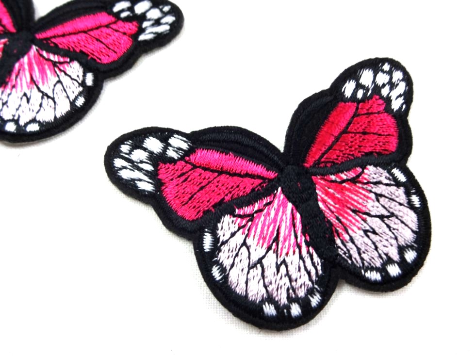 M386 Iron-On Patch Butterfly fuchsia
