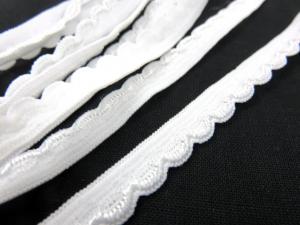 R135 Elastic Lace Trim 8 mm white