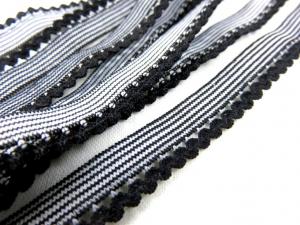 R137 Elastic Lace Trim 10 mm black