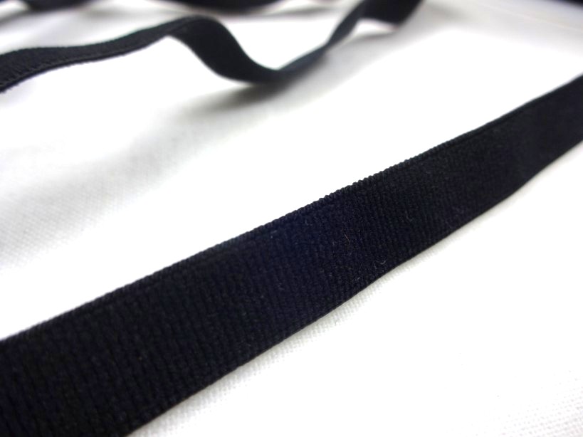 Bra strap elastic 10 mm black