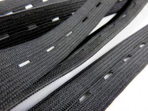 Buttonhole elastic 20 mm black