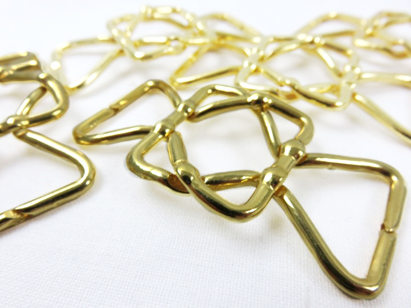 Metal clasp fastener 25 mm gold