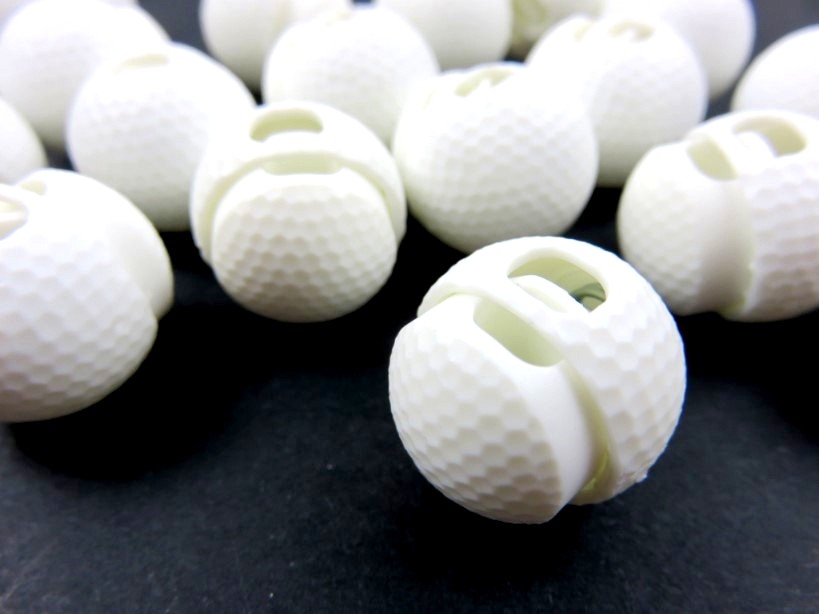 Snörlås golfboll 18 mm vit