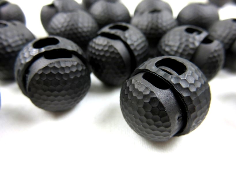 Cord lock golf ball 18 mm black
