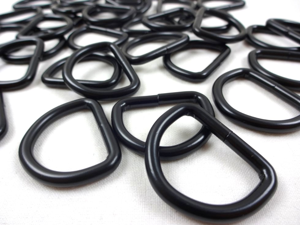 S251 Metal D-ring black 26 mm