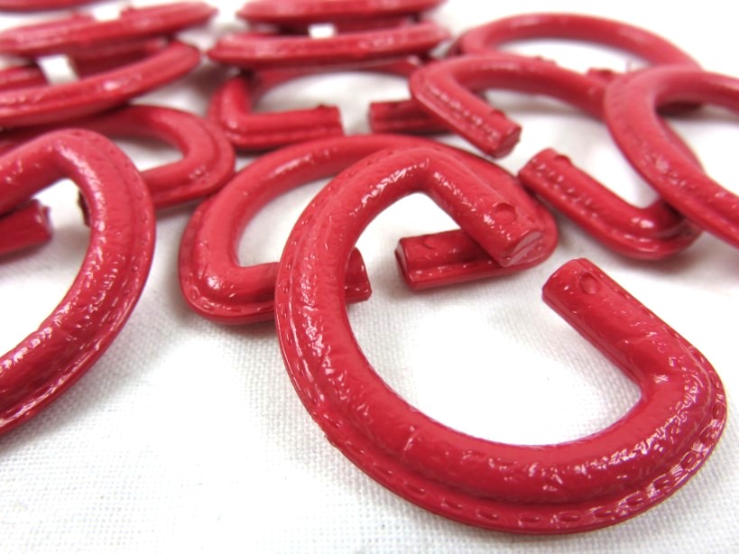 S363 D-ring plast röd 25 mm