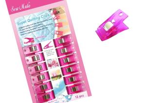 S449 Quilting Clips 3 cm pink (12 pcs)