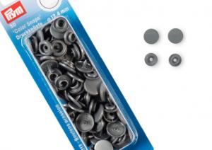 S601 Color Snaps 12,4 mm silver grey (30 pc)