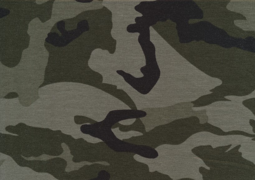 Jersey Fabric Camouflage green