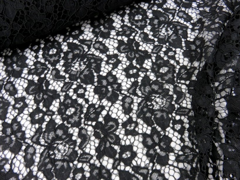 Lace Fabric Floral black