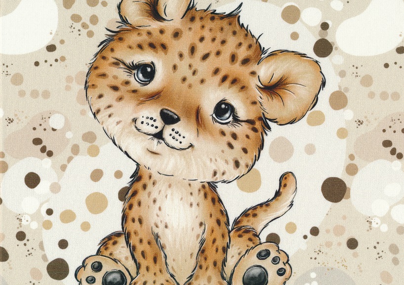 T5710 Sweatshirt Fabric Gepard Baby (40 x 50 cm)