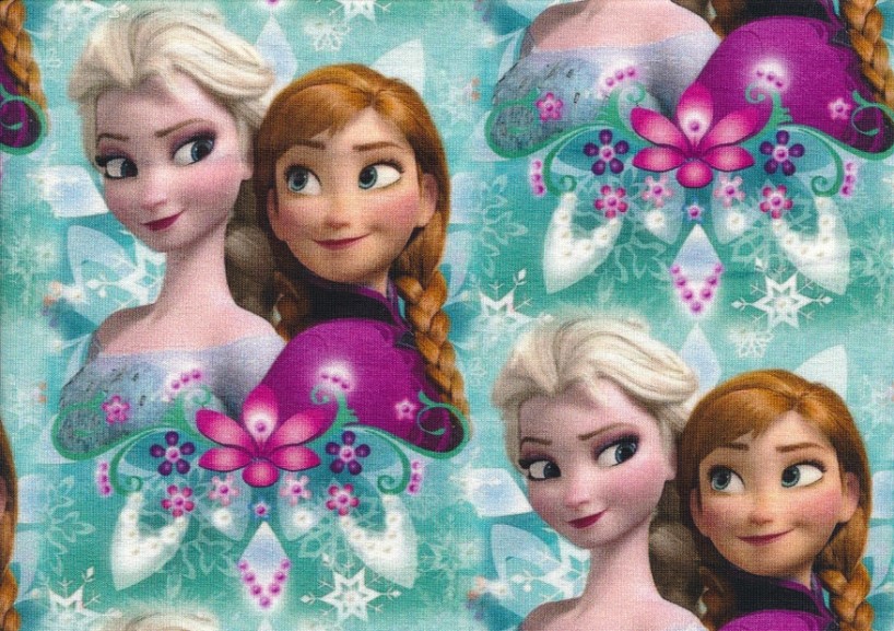 T5783 Sweatshirt Fabric Frozen Elsa and Anna