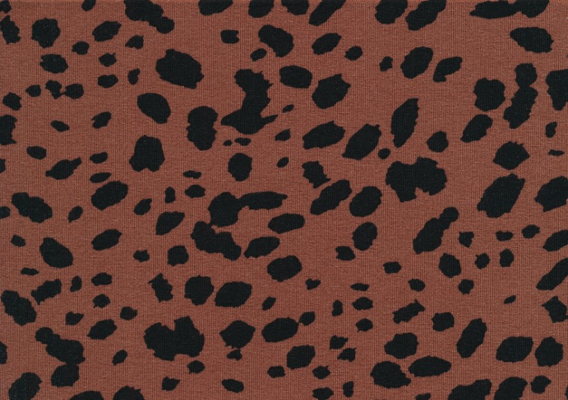 T5817 Viscose Jersey Fabric Spots brown