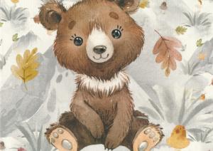 T6130 Sweatshirt Fabric Baby Bear (40 x 50 cm)