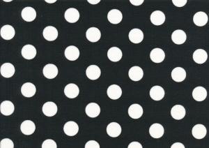 PIECE 40 cm - T6175 Jersey Fabric Dots black/white