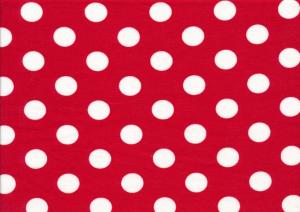 T6175 Jersey Fabric Dots red/white