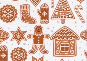 T6189 Jersey Fabric Ginger Bread white
