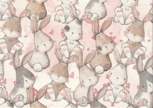 T6275 Sweatshirt Fabric Rabbit Family