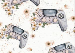 T6330 Jersey Fabric  Floral Gaming Controller