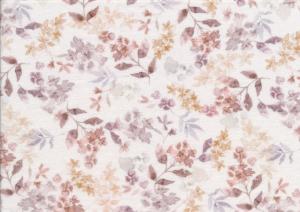 T6341 Jersey Fabric Lovely Flowers vanilla