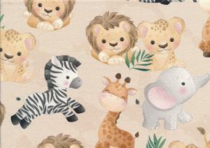 T6358 Jersey Fabric Safari Animals