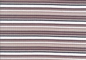 T6389 Wide Rib Jersey Fabric Stripes brown