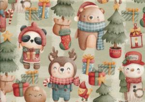 T6457 Sweatshirt Fabric Christmas Friends**