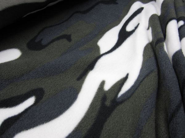 Fleece kamouflage mörkgrå