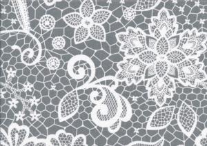 V660 Cotton Fabric Lace Pattern grey