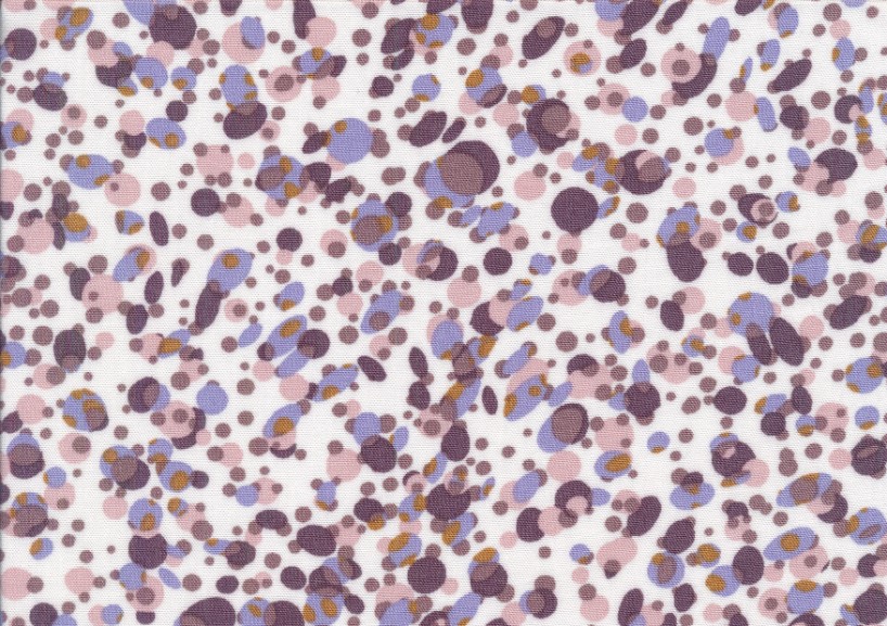 V688 Woven Viscose Fabric Dots purple