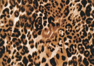 V697 Vävd viscose Leopardmönster brun