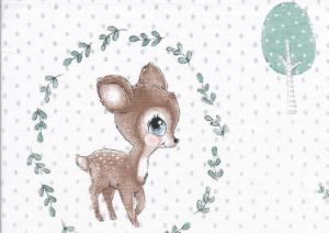 V708 Cotton Fabric Deer Dots