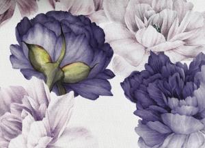 V962 Cotton Fabric Purple Flowers **