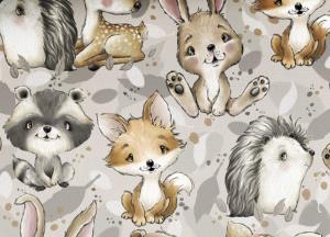 V979 Cotton Fabric Curious Animals **