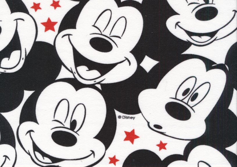 Jersey Fabric Mickey Mouse with Stars