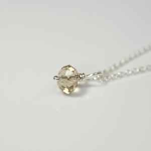 Champagne Crystal Single Necklace