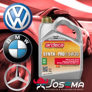 motorolja 5w30 för BMW Mercedes och VW Longlife motorolja Ardeca Synth Pro 5W30