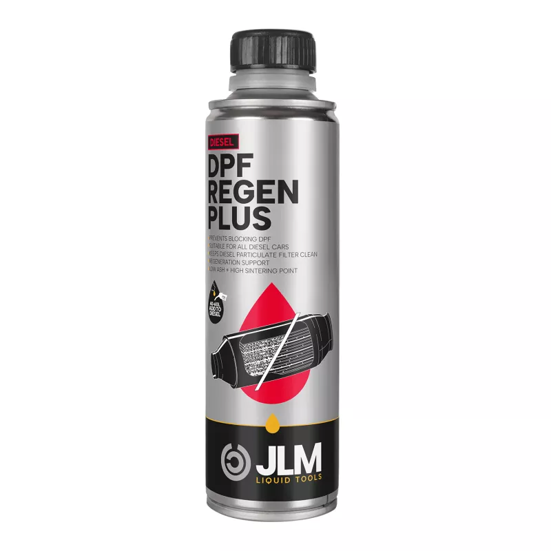 JLM DPF Regen Plus speciellt utformad för att effektivt regenerera och motverka att för stora mängder sot bildas in i bilens DPF (Diesel Partikel Filter).