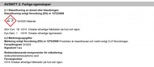 J02235 FARLIGA EGENSKAPER