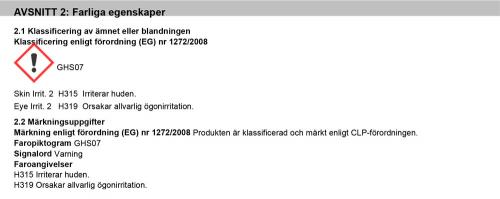 J02240 FARLIGA EGENSKAPER