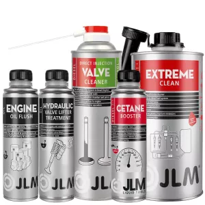 Paket som rengör och tar bort tickande oljud från motor och ventiler på ett effektivt sätt