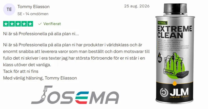 Toppbetyg trustpilot för våra produkter bensin extreme clean i världsklass och service