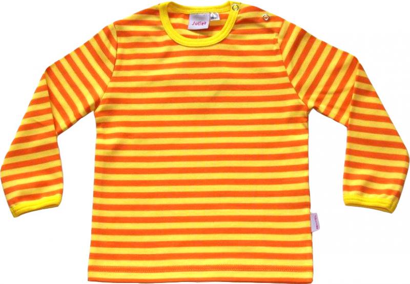 Randig tröja Gul/orange ränder i GOTS