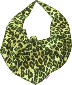 Leopard Grön Halsduk/Bib i OEKO-TEX