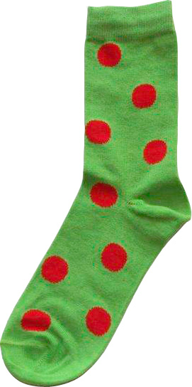 Socka Grön/röda bollar